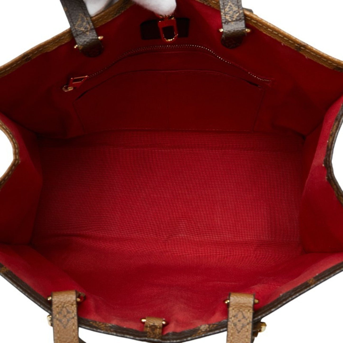 Louis Vuitton Monogram Giant Reverse On The Go Mm Handbag Shoulder Bag M45321 Brown Pvc Leather