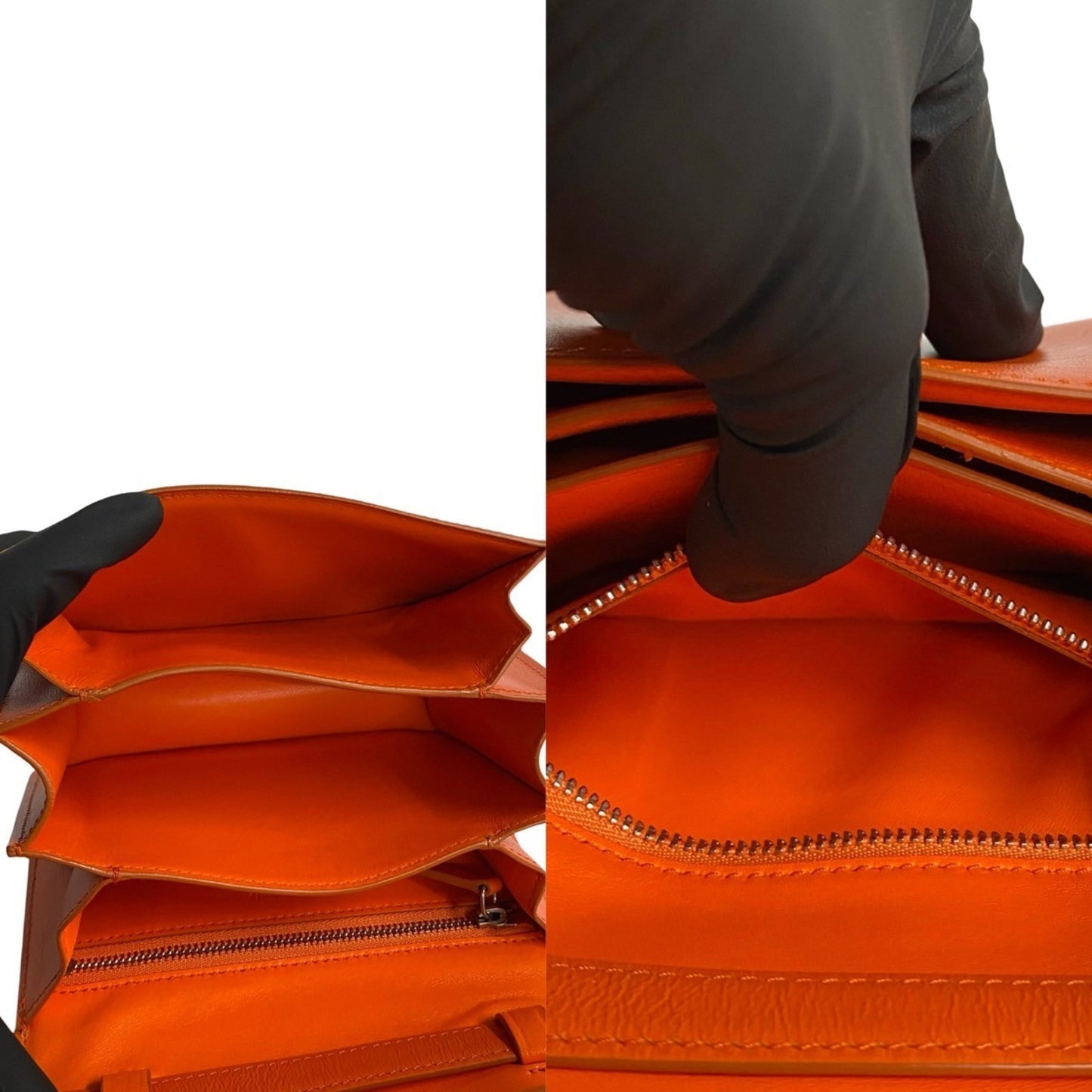 Celine Classic Box Small Leather Shoulder Bag/Pochette/Sacoche In Orange