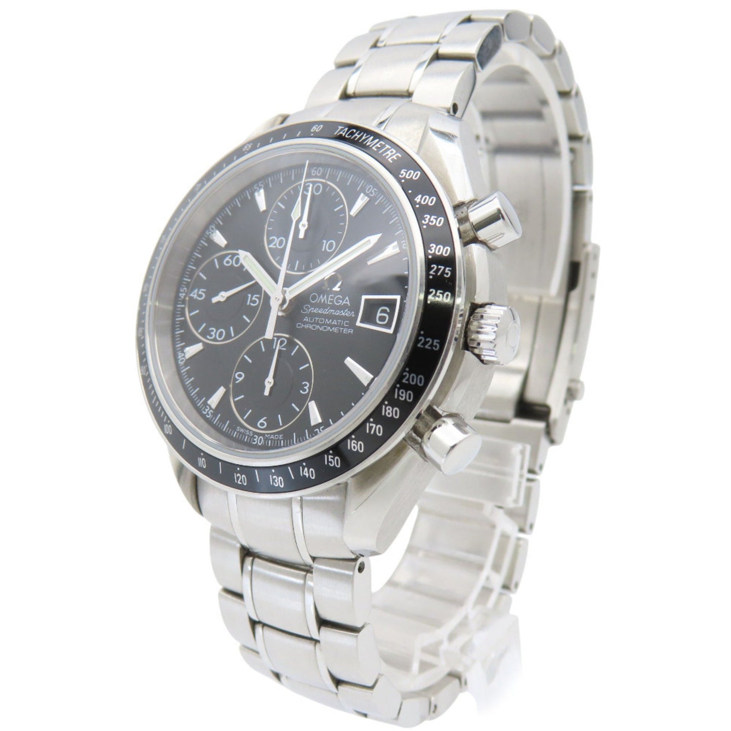 Omega Speedmaster Date 3210.50 Automatic Watch Stainless Steel Black Dial 0327 Omega