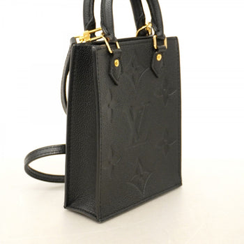 Louis Vuitton Monogram Empreinte Petite Sac Plat Handbag M81417 Noir 2-Way Bag