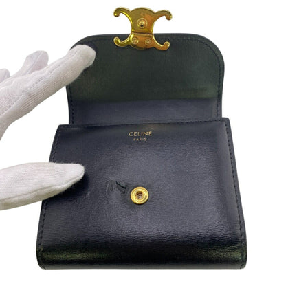 Celine Small Flap Wallet Trifold Black