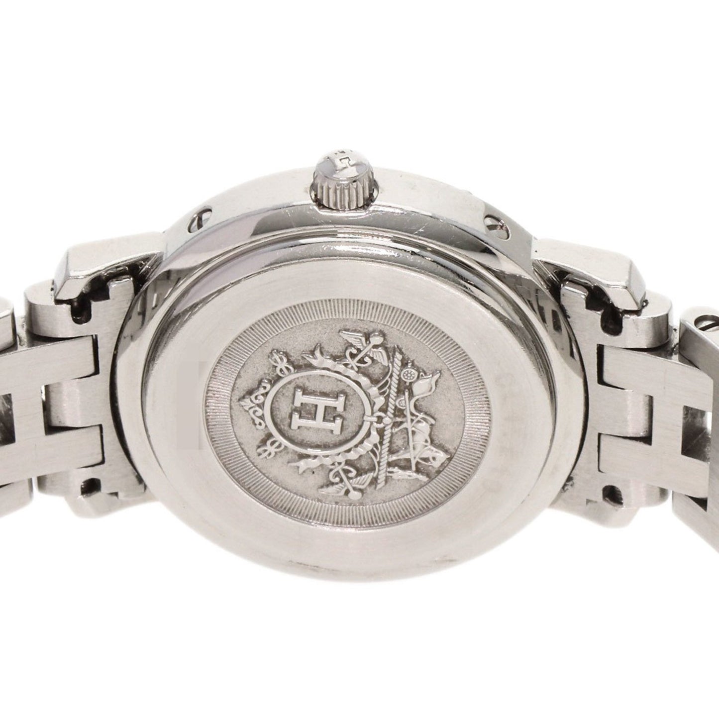 Herms Cl4.210 Clipper Nakre New Buckle Watch Stainless Steel/Ss