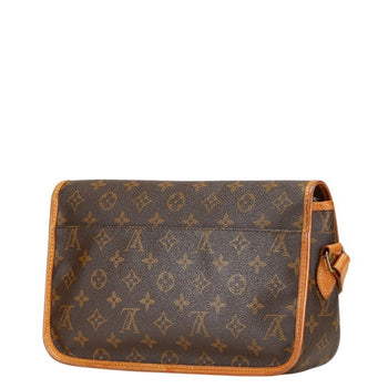 Louis Vuitton Monogram Gibessier Mm Crossbody Shoulder Bag M42247 Brown Leather