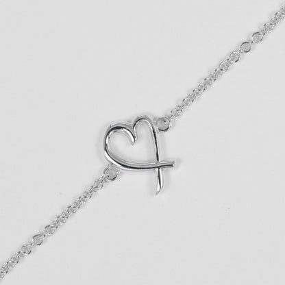 Tiffany & Co. Paloma Picasso Loving Heart Bracelet In 925 Sterling Silver