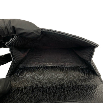 Chanel Matelasse Coco Caviar Leather Tri-Fold Wallet