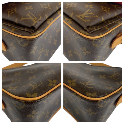 Louis Vuitton Monogram Viva Cite Mm Brown Leather Shoulder Bag With Gold Hardware