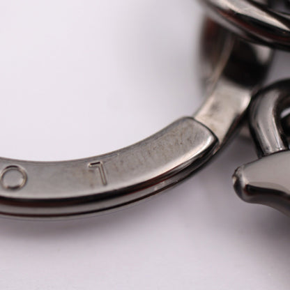 Louis Vuitton Portocle Lv Spray Keychain M80216 Metal Gunmetal Orange Keyring Bag Charm Vuitton