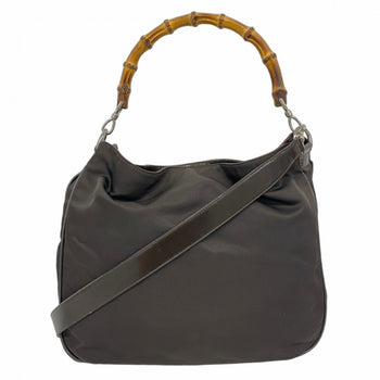 Gucci Bamboo Handbag 001 2058 1577 5 Nylon Brown