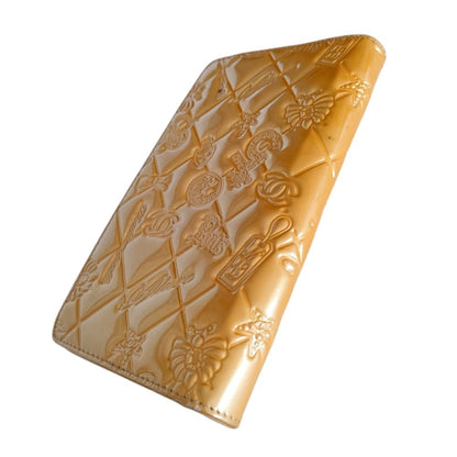 Chanel Coco Mark Symbol Charm Icon Bi-Fold Long Wallet A37151 Gold Color