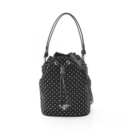 Prada Studded Handbag Nylon