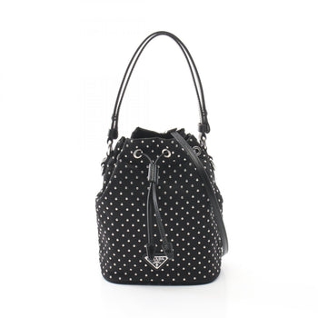Prada Studded Handbag Nylon