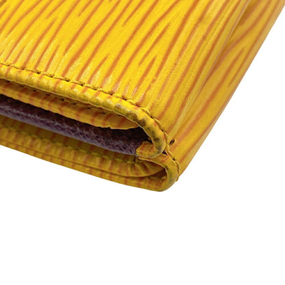 Louis Vuitton M63489 Porte Monnaie Bi-E Carte Credit Compact Wallet Epi Tri-Fold Yellow