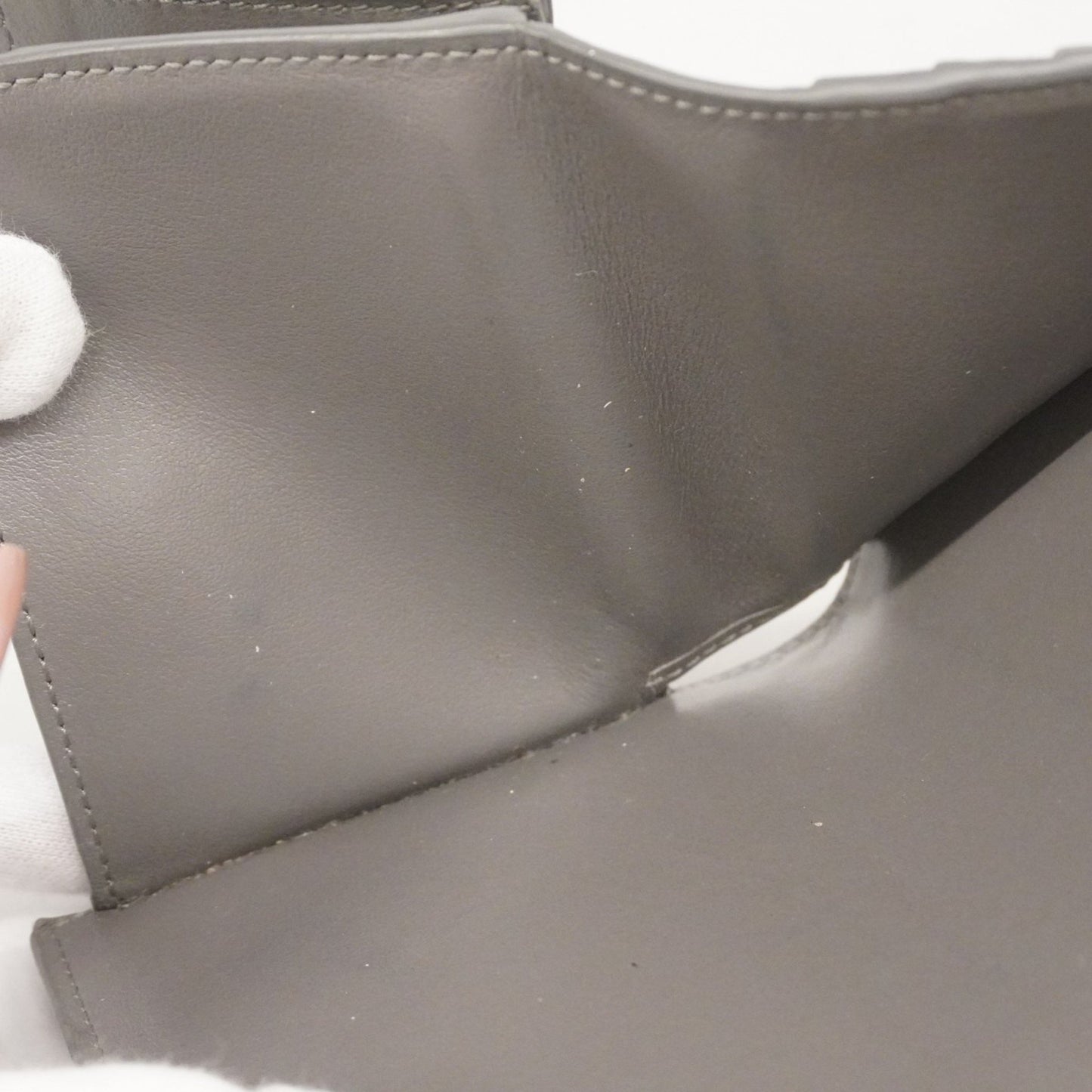 Celine Wallet Strap Leather Grey