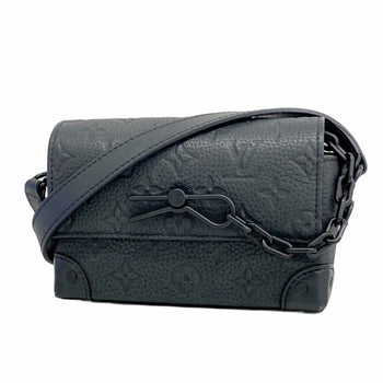 Louis Vuitton Monogram Taurillon Steamer Wearable Wallet Shoulder Bag M81746 Black