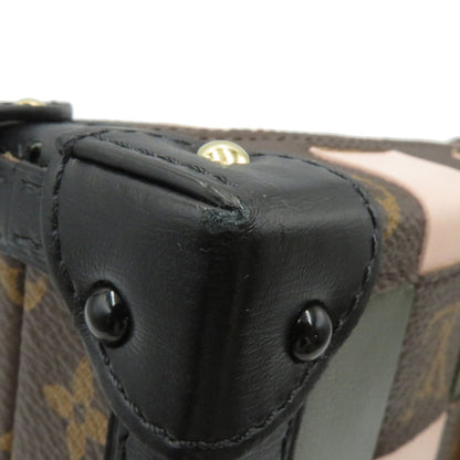 Louis Vuitton Monogram Petite Malle Shoulder Bag M45534 2-Way Clutch Black