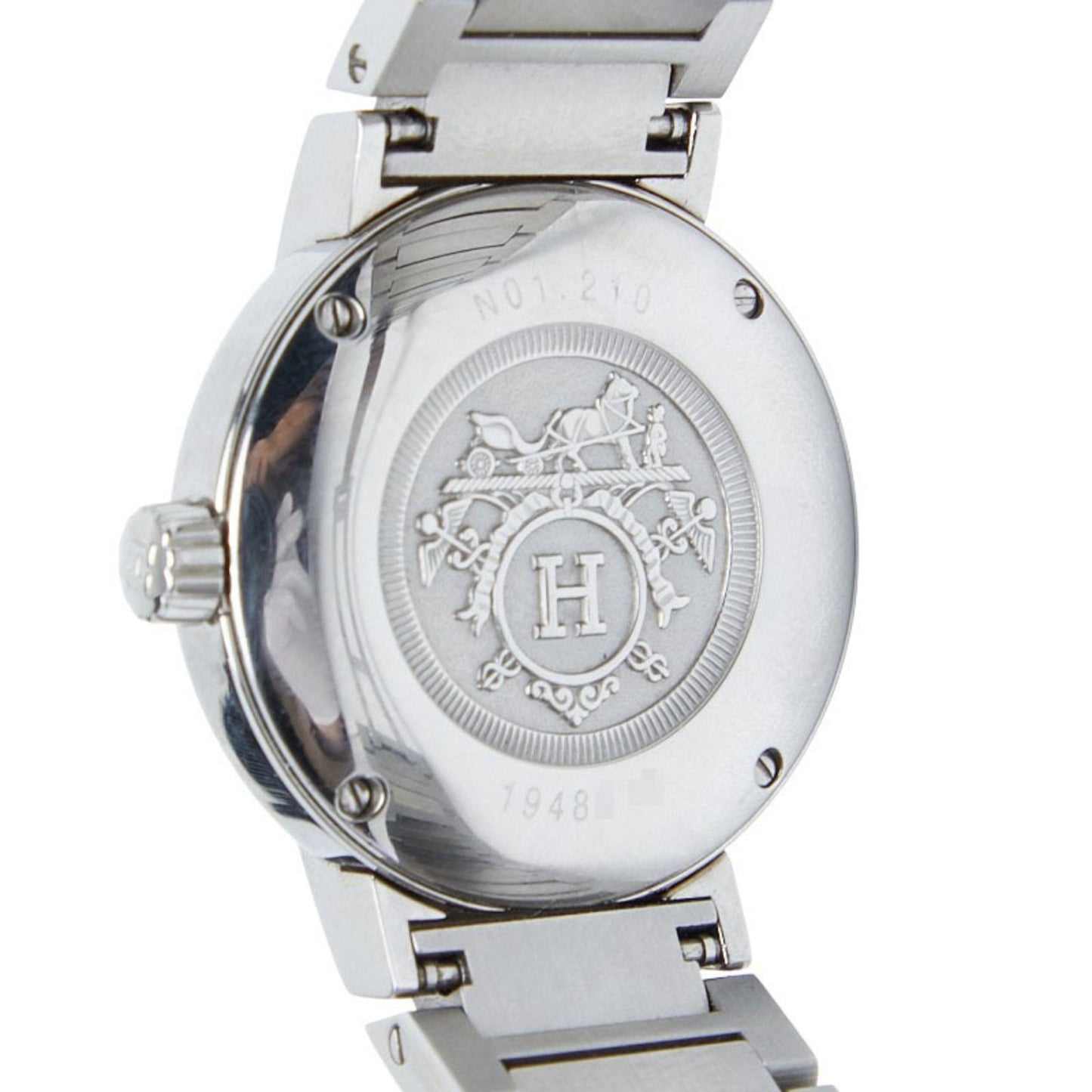 Herms Nomade Watch No. 1.210 Gray Dial Stainless Steel