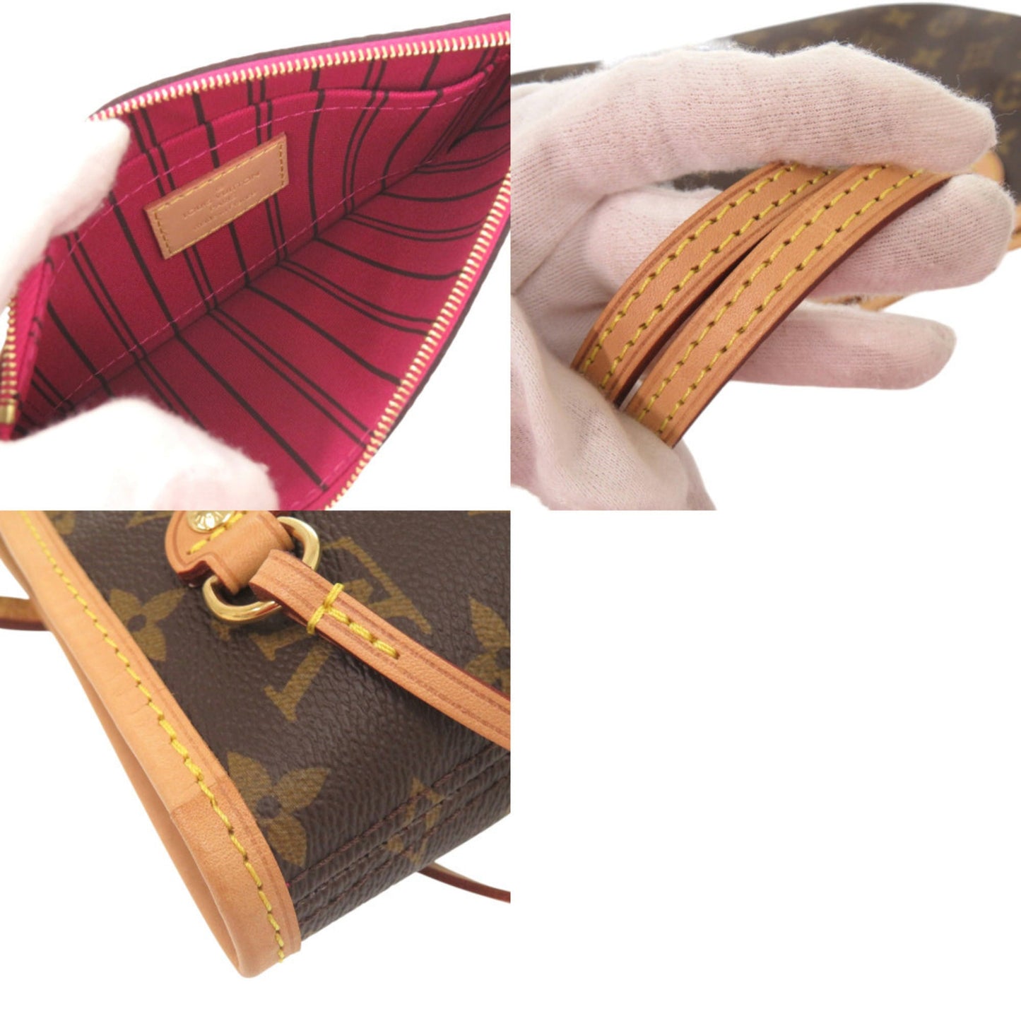 Louis Vuitton Neverfull Pm Monogram M41001 Fuchsia Tote Bag Lv 0290 Louis Vuitton