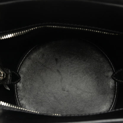 Prada Ouverture Handbag Shoulder Bag 1Be015 White Black Leather