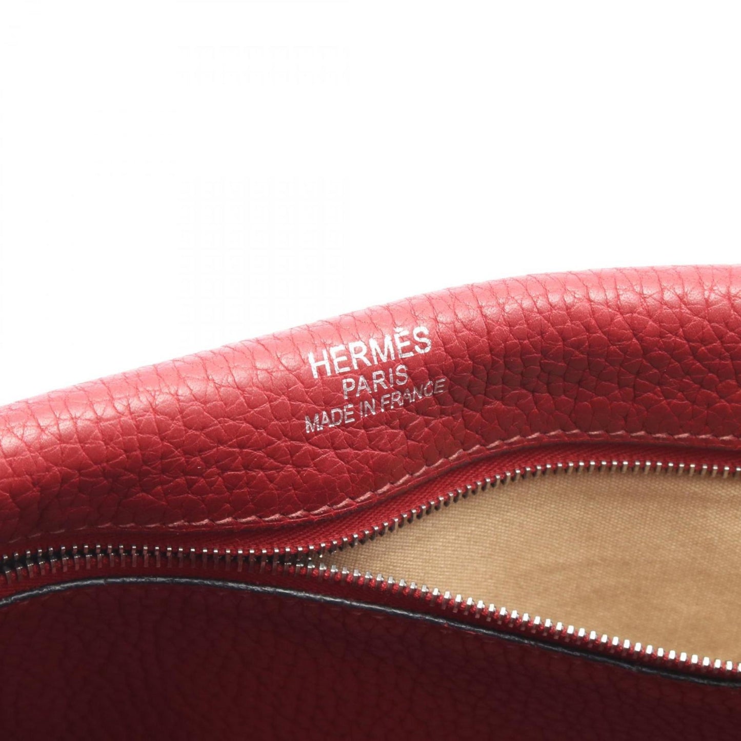 Hermes Herms Tibet Vertical Mm Rouge Garance Shoulder Bag In Taurillon Clemence Leather