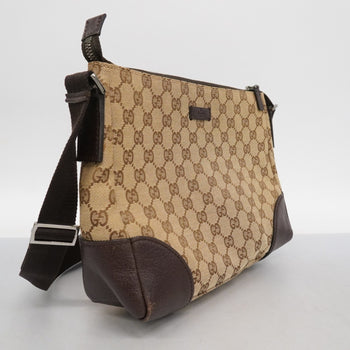 Gucci Gg Canvas Shoulder Bag 114273 Brown