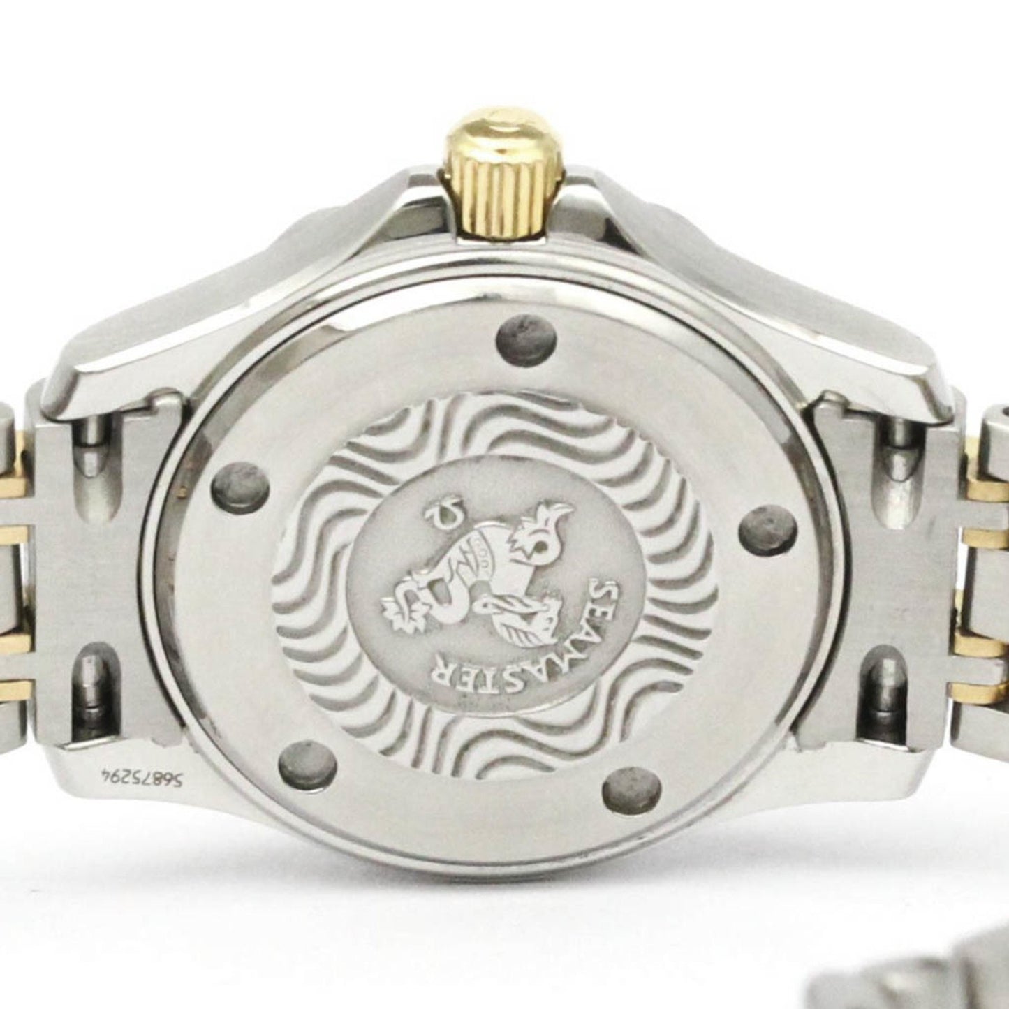 Omega Seamaster Professional 300M 18K Gold Steel Watch 2382.80 Polished