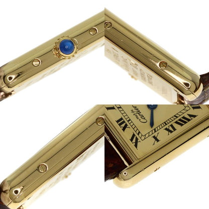 Cartier Must Tank Sm Watch W1003154 Silver/Leather