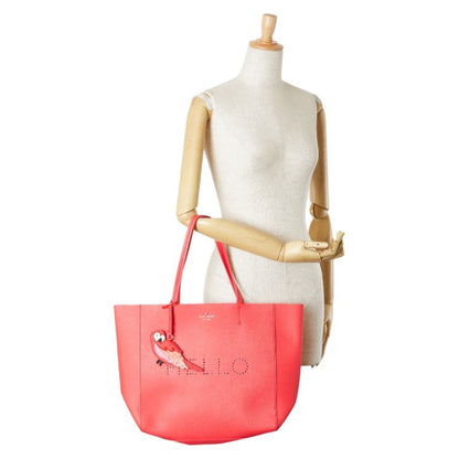 Kate Spade Hello Punching Handbag Tote Bag Red Rubber
