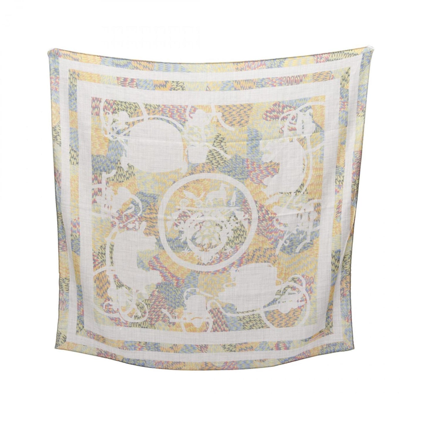 Hermes Herms Carr 90 Marble Ex-Libris Scarf