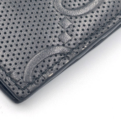 Gucci Gg Embossed Money Clip 676656 Black Leather Bill Wallet Bi-Fold