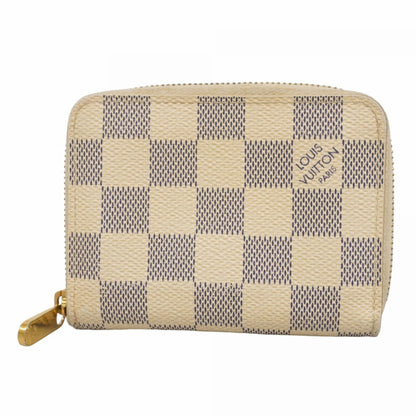 Louis Vuitton Damier Azur Zippy Coin Purse N63069 White