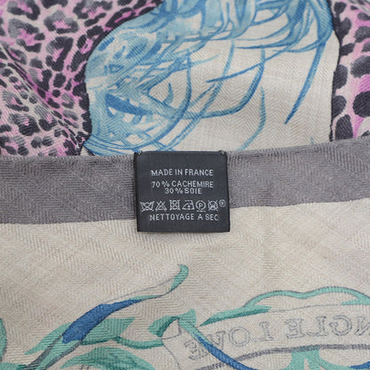 Hermes Triangle Geant Scarf/Muffler Jungle Love Gliacier Natural Multicolor
