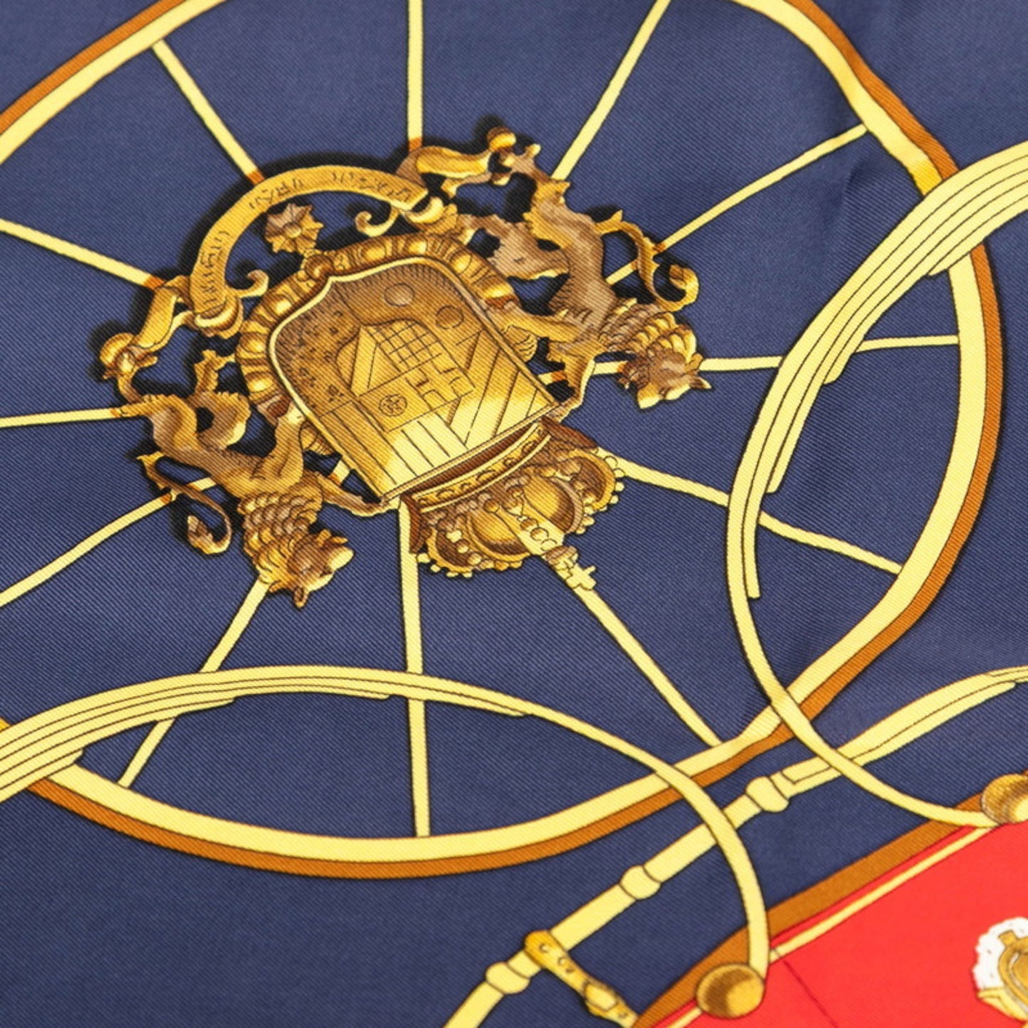 Hermes Herms Carr 90 Springs Scarf/Muffler In Beige