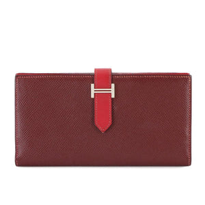Leather Hermes Long Wallet (Bi-Fold) Epsom