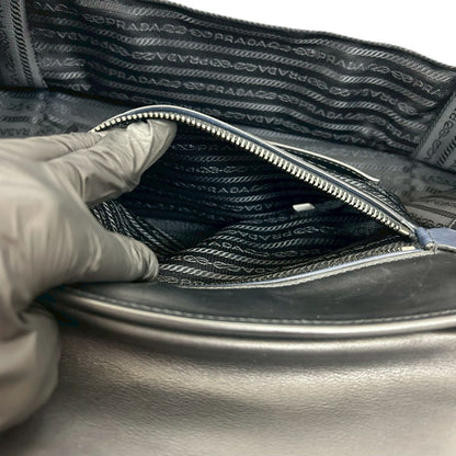 Prada Prada Logo Two-Tone Leather 2-Way Handbag