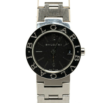 Bvlgari Watch Bb23Ss Quartz Black Dial Stainless Steel