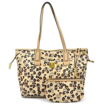 Mcm Shoulder Bag Tote Loveless Collaboration Leather Beige