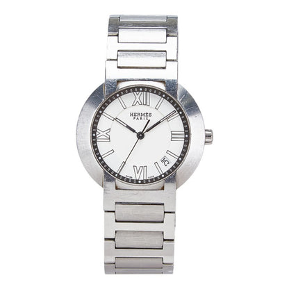 Hermes Nomade Watch No1.710 Kinetic White Dial Stainless Steel
