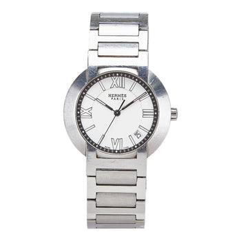 Hermes Nomade Watch No1.710 Kinetic White Dial Stainless Steel