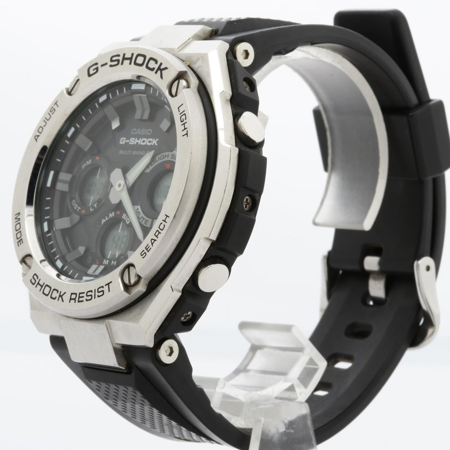 Casio Gshock Gsteel Gstw100 Series Watch (Gstw1101Ajf) Black Dial Resin/Stainless Steel