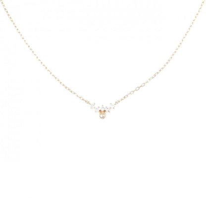 Agete Agate Diamond Necklace 0.03Ct