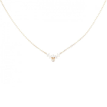 Agete Agate Diamond Necklace 0.03Ct