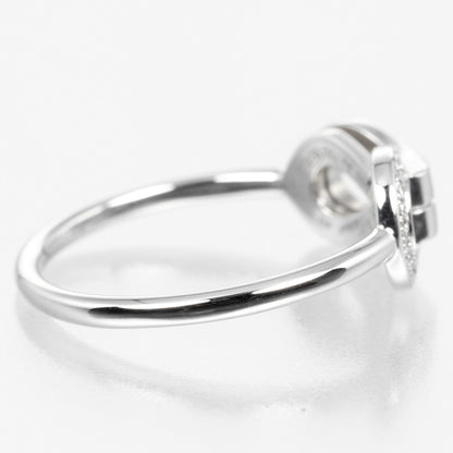 Cartier Agraffe Size 9 Ring In 18K White Gold With Diamonds