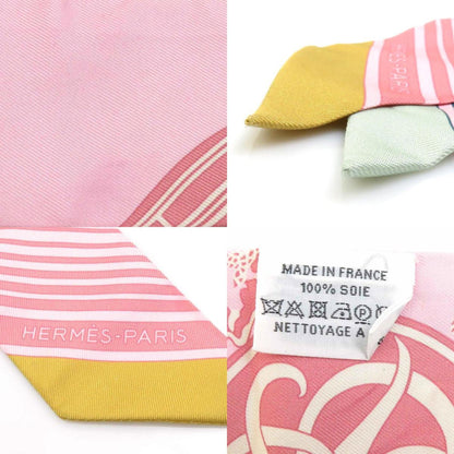 Hermes Hermes Scarf Twilly Silk Pink Multicolor