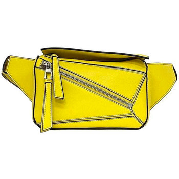 Loewe Body Bag Bum Yellow Puzzle B510Vg89X02 F-20616 Crossbody Leather Waist Pouch Compact Belt