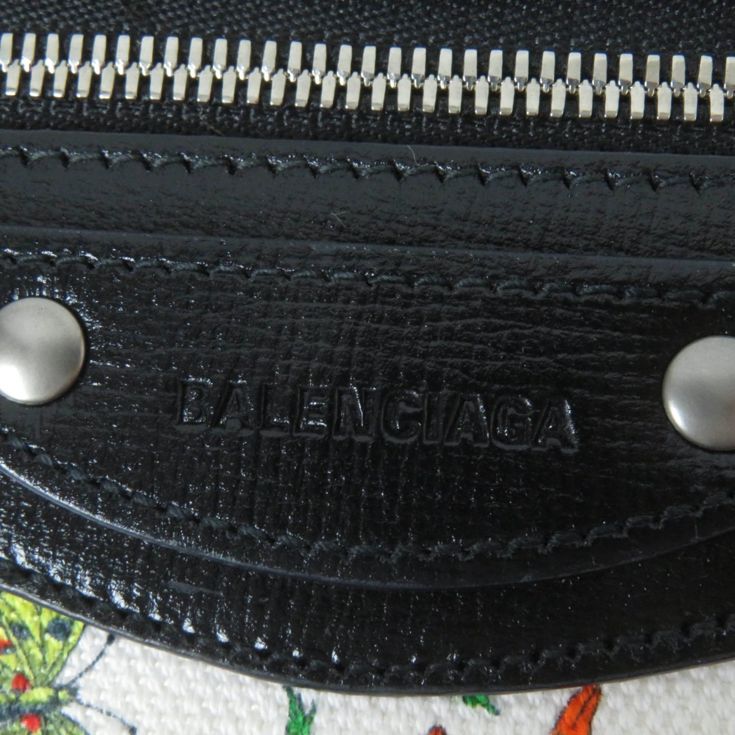 Gucci X Balenciaga 681710 Floral Round Zip Leather Long Wallet In Multicolor