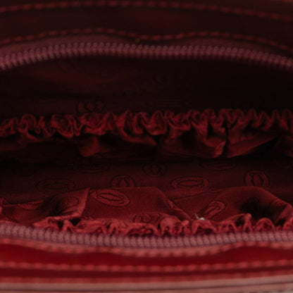 Cartier Must Line Second Bag Wine Red Leather