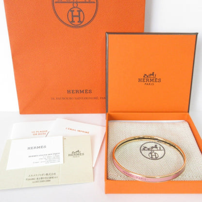 Hermes Uni Enamel Bangle Bracelet In Pink