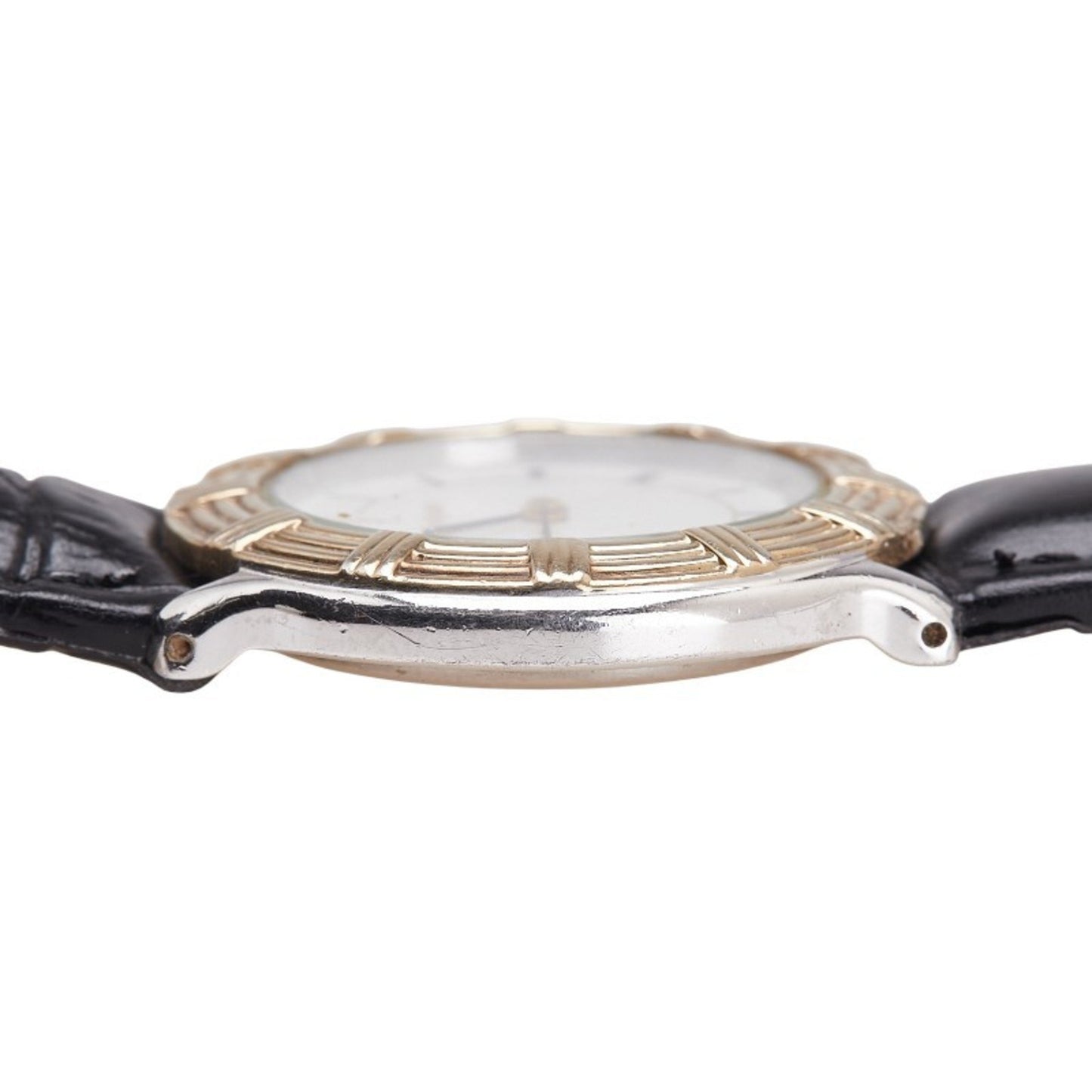 Yves Saint Laurent Women'S Watch With Black Leather Strap (Non-Oem) 4620-E60965Y Quartz Movement