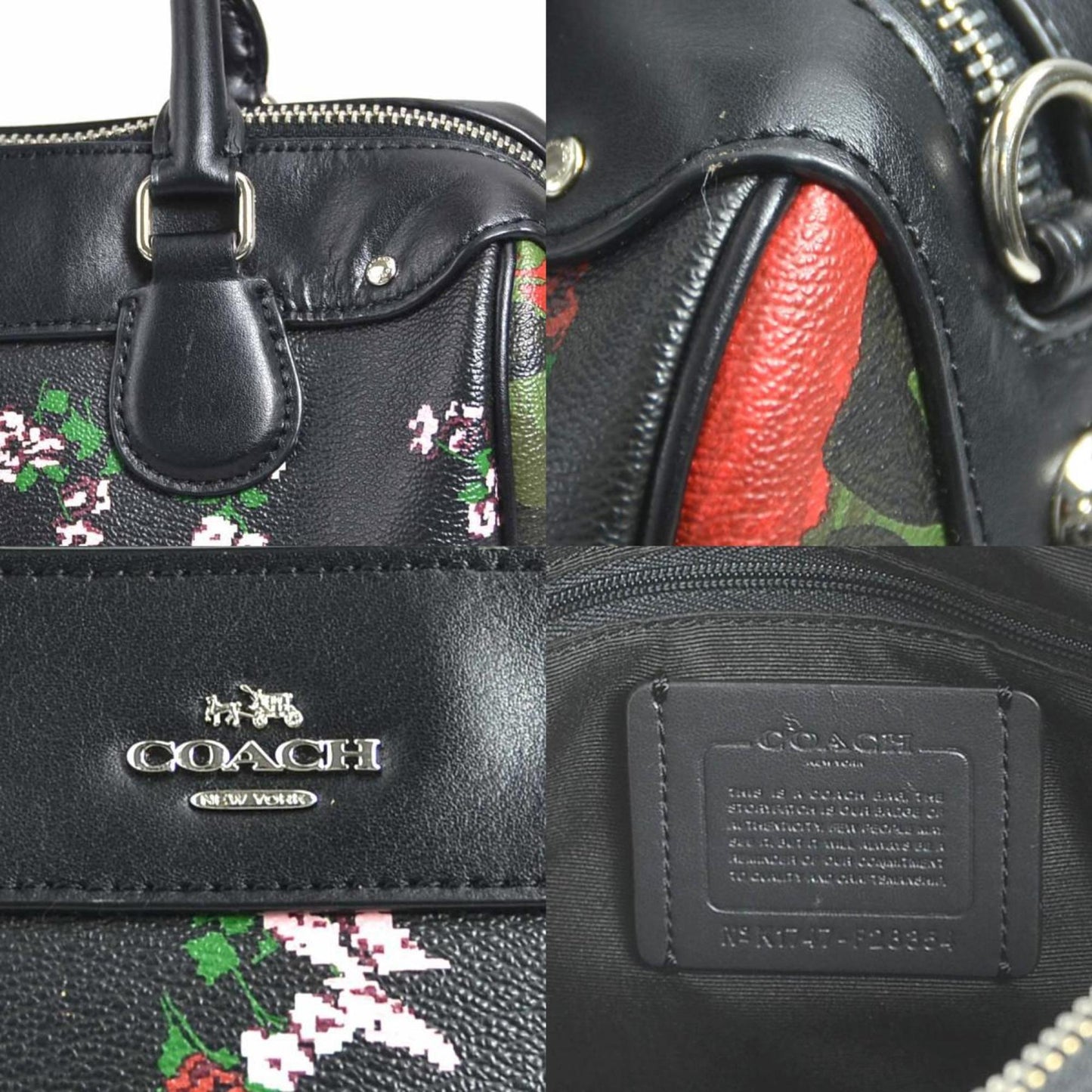 Coach Coach Handbag Shoulder Bag Leather Black