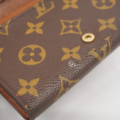 Louis Vuitton Monogram Porte Monnaie-Vieux-Tresor Wallet M61730 Brown